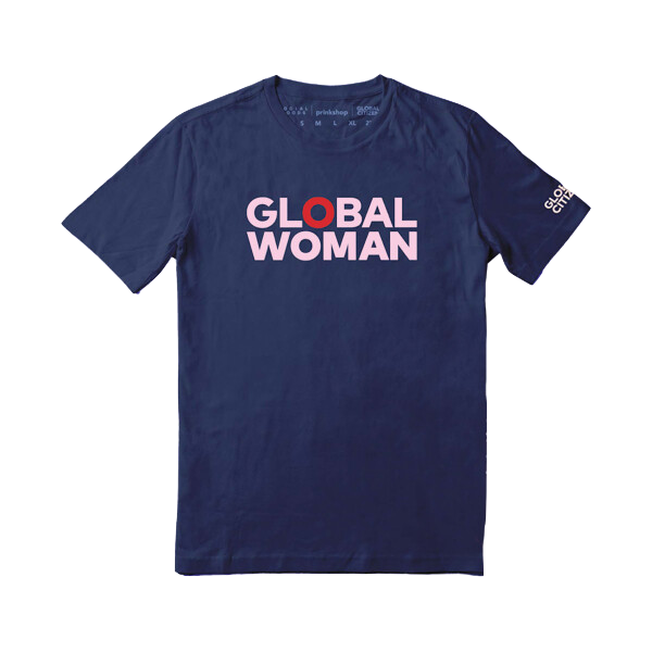 Women´s T-shirt GLOBAL FREEDOM UNITED© Women Croatia & Germany V2 1 Blue