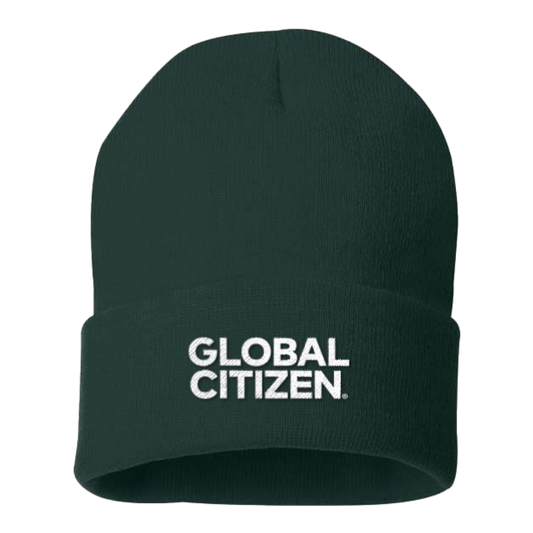 Global Citizen Embroidered Knit Beanie