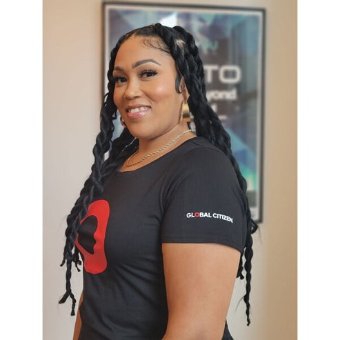 Red O Womens Scoopneck T-Shirt - Global Citizen