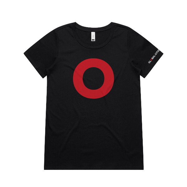 Red O Womens Scoopneck T-Shirt - Global Citizen