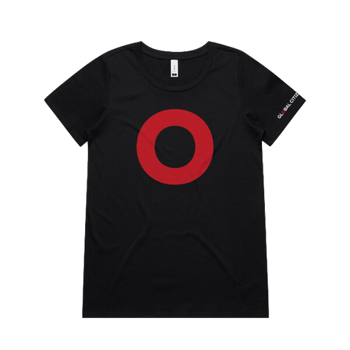 Red O Womens Scoopneck T-Shirt - Global Citizen